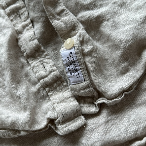 J crew women’s Baird mcnutt Irish linen 100% linen button down beige shirt - Picture 2 of 6